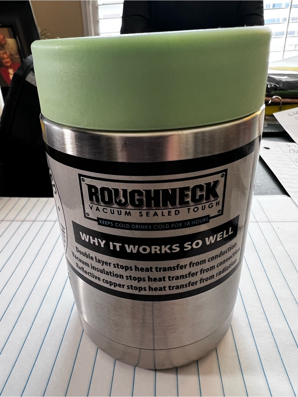 ROUGHNECK 12oz COPPER INSULATED GLOW IN THE DARK CAN/BOTTLE COOLER. NWOT - Picture 4 of 5